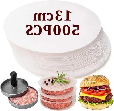 Obrázok produktu pre Kruhový papier na hamburgery s protipripaľovacou vrstvou – 500 listov – 13 cm – udržateľný