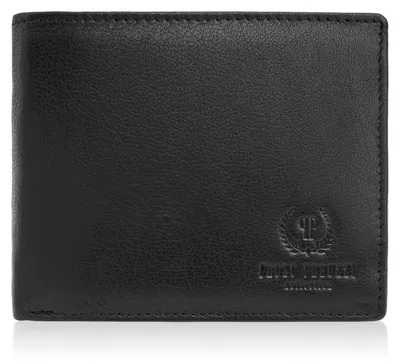 Produktbild von Herrengeldbörse aus schwarzem Leder mit RFID-Schutz Paolo Peruzzi T-47-BL