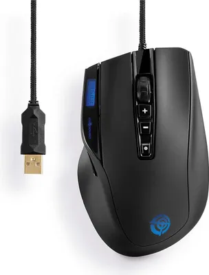Produktbild von ProSquad SQ1600 USB Gaming Maus | 10 Tasten, 32 Farben, 11.750 FPS, 6000 DPI, inkl. LCD Display für PC