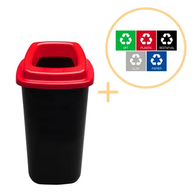 Immagine prodotto di Contenitore per la raccolta differenziata Plafor da 28 l – Riciclaggio – Rosso