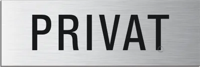 Produktbild von Schild - Privat  | Türschild 240 x 80 mm Aluminium selbstklebend