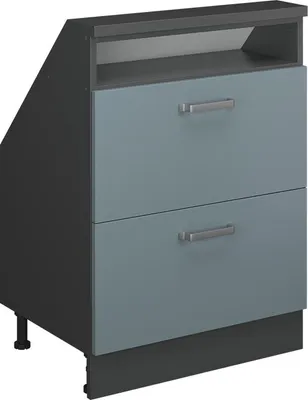 Produktbild von Dachschrägenschrank Vicco Rion Blau-Grau mit 2 Schubladen, Model 56073