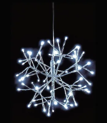 Lichterkette 5 m mit Sternen, 64 LEDs, kaltweiß