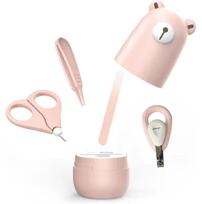 Produktbild von Baby Nagelscheren Set für geborene & Kleinkinder mit Schere, Feile, Pinzette