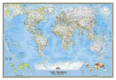 Produktbild von National Geographic World Wall Map - Classic - Laminated (43.5 X 30.5 In)
