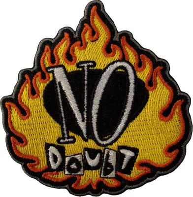 Obrázek produktu pro No Doubt - Flames - nažehlovací nášivka, tkaná látka RO12871 (jedna velikost) (žlutá/bílá/černá)
