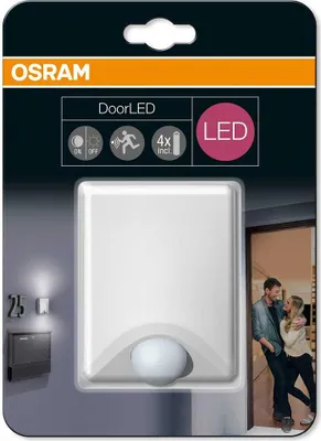 Produktbild von Ledvance Door LED UpDown Leuchte Weiß Bewegungsmelder Kaltweiß Innen & Außen IP54 4 x AA Batterien