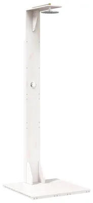 Produktbild von vidaXL Outdoor-Dusche 214,5 cm Massivholz Kiefer und Edelstahl Weiß