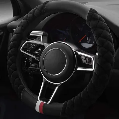Imagen del producto de Funda para volante de invierno, suave y cálida, de felpa