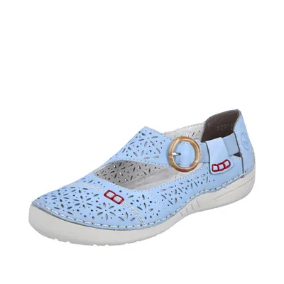 Produktbild von Rieker Damen Ballerinas Leder Halbschuhe 52569, Größe:37 EU, Farbe:Blau