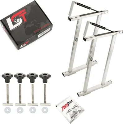 Produktbild von 2x Schienen Scharnier Gasdruckdämpfer Flexboard Silber für MERCEDES W639 W447