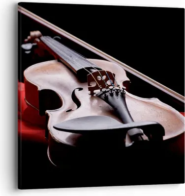 Produktbild von Bild auf Leinwand - Leinwandbild - Violine Harmonie Instrument Musik - 40x40cm - Wand Bild - Wanddeko - Leinwanddruck - Bilder - Kunstdruck - Leinwand bilder - Wandkunst - AC40x40-2183