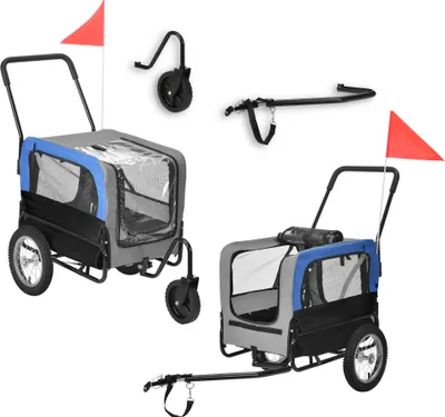 Produktbild von Cyklistický vozík pro psy ABBT-3154, 2v1, 143 x 67 x 96 cm
