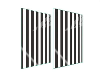 Produktbild von Herdabdeckplatten 2 teilig 35x52 Glaskeramikkochfeld Abdeckung Glas Schneidebrett Streifen Stück