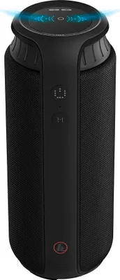 A black Hama Pipe 2.0 mobile Bluetooth speaker is shown against a white background.