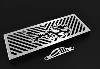 Obrázek produktu pro ZIEGER kryt chladiče+kryt ventilátoru kompatibilní s Suzuki GSX 1400 silver Dragon