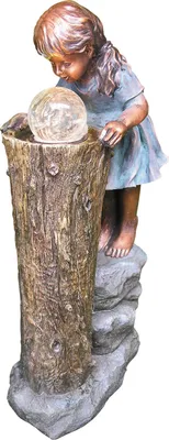 Immagine prodotto di Granimex Zhisheng Maga Polystone Fontana Pompa Illuminazione a LED Sfera di vetro Giochi d'acqua 83x41x23 cm
