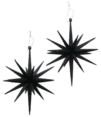 Produktbild von Boltze Home Deco Anhänger Stern h15cm schwarz 2-teilig