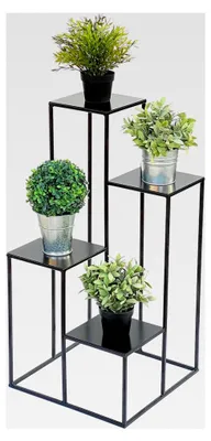 Produktbild von Blumentreppe aus Metall Schwarz 82 cm