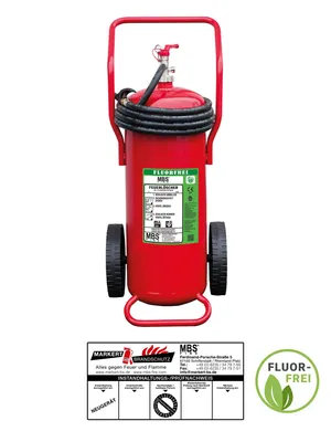 Produktbild von MBS FIRE (Pii) fahrbarer Schaumlöscher 50 l Fluorfrei A-IVB FFX150 inkl Prüfplakette