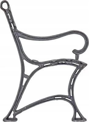 Immagine prodotto di Panchina da giardino con braccioli - Panchina da giardino fai da te - Struttura in ghisa - 72 x 34 x 38 cm - Nero