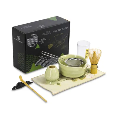 Produktbild von Matcha Set – Matcha Teezeremonie Set - 8-teilig – Matcha Besen - Matcha Set Komplett – Starterkit für Matcha