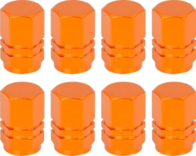 Produktbild von 8 stücke Ventilkappen Autoventil Aluminiumlegierung Reifenventil Kappe Orange