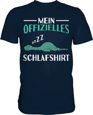 Produktbild von Offizielles Schlafshirt Dinosaurier Nachthemd Schlafanzug Pyjama Dino T-Shirt – Navy / M