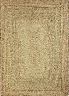 Produktbild von Handgefertigter Teppich aus geflochtener Naturjute 220x360