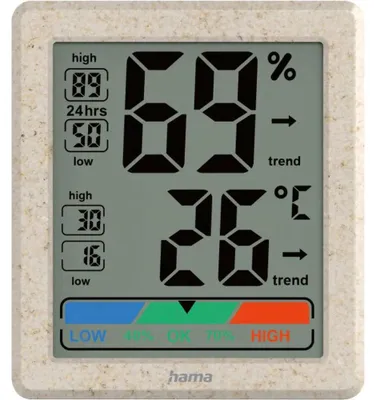 Zdjęcie produktu dla Hama Ponza Czujnik temperatury i wilgotności do wnętrz Samodzielny czujnik temperatury i wilgotności do wnętrz
