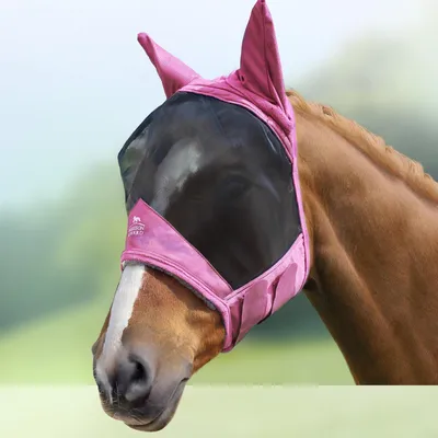 Imagen del producto de Máscara para caballos, protección UV, talla M (Cob), transpirable, ideal para el cuidado de los caballos