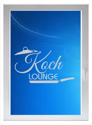 Produktbild von INDIGOS UG - Koch LOUNGE - Farbe: silberfein satiniert - 96x59 cm - Sichtschutzfolie - Fensterfolie - Glasdekorfolie - für die Küche, Koch LOUNGE ans Fenster