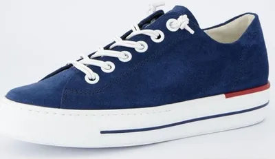 Produktbild von Paul Green 4081-547 Damenschuhe, Sneaker, Leder, Indigo, Wechselfußbett - Damenschuhe Top Trends, Blau, leder (soft suede)