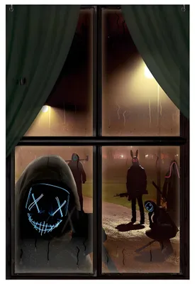 Produktbild von Horror Fensterbild – Halloweendeko 120 x 80 cm