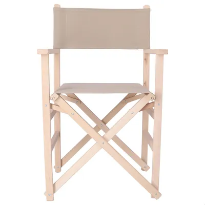 Klappstuhl aus Buchenholz, Canvas Stein, 120 kg, 51,5x46x86 cm