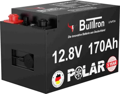 Produktbild von BullTron Polar 170Ah LiFePO4 12,8V Batterie Wohnmobil Boot Smart BMS Heizung 0% MwSt nach §12 Abs. UstG