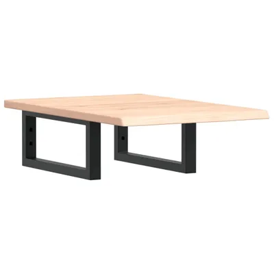 Produktbild von Waschtischplatte mit Halterung Stahl und Massivholz Eiche
