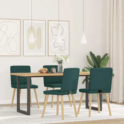 Immagine prodotto di vidaXL Sedie da pranzo 4 pz. Tessuto verde scuro