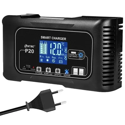 Produktbild von Batterieladegerät, vollautomatisch, intelligente Pulsreparatur, 20A-EU-Stecker