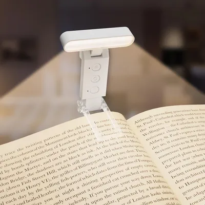 Productafbeelding van Leeslamp met Boekenklem, LED-Klemlamp, 6 Helderheidsstanden, USB Oplaadbaar