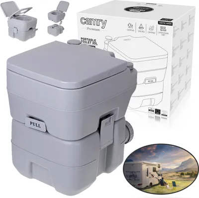 Obrázok produktu pre Camry CR1035 Prenosné WC chemické WC pre dospelých 20L kempingové, karavanové WC