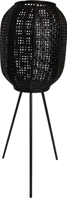 Produktbild von Lesli Living Standlaterne - Laterne Bambus schwarz ø32x88 cm