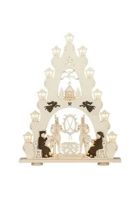 Immagine prodotto di Lichterspitze Erzgebirge, illuminazione LED, design naturale, dimensioni: 52x67x6 cm, prodotto nuovo