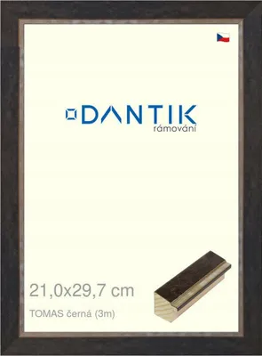 Obrázek produktu pro DANTIK rámeček na obraz 21x29,7 | TOMAS černá (Sklo Čiré)