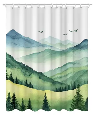 Zdjęcie produktu dla Zasłona prysznicowa, zielona, 90 x 180 cm - Wodoodporna i nadająca się do prania