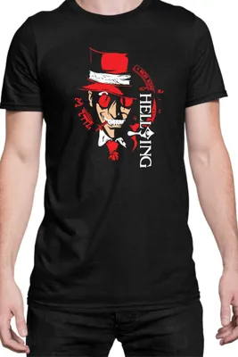 Immagine prodotto di Maglietta da uomo Manga Japan Anime Comics Animation Hellsing, Man M , Noir