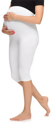 Image de Leggings de grossesse 3/4 pour femme Merry Style en viscose MS10-298 (blanc, XL)