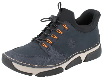Produktbild von RIEKER Damen Schlupf-Sneaker dunkelblau Kunstleder Textil - Größe: 40