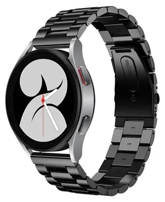 Produktbild von By Qubix passend für Samsung Galaxy Watch Active 2 - Edelstahl-Gliederarmband - Schwarz
