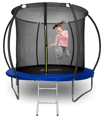 Obrázek produktu pro Trampolína – Nafukovací skákací hřiště – Hračky pro venkovní použití – Dětská trampolína – Průměr 305 cm – Se sítí a žebříkem